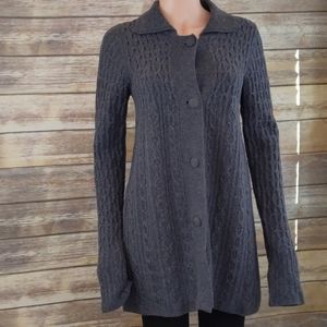 Max Studio Grey Collared Sweater